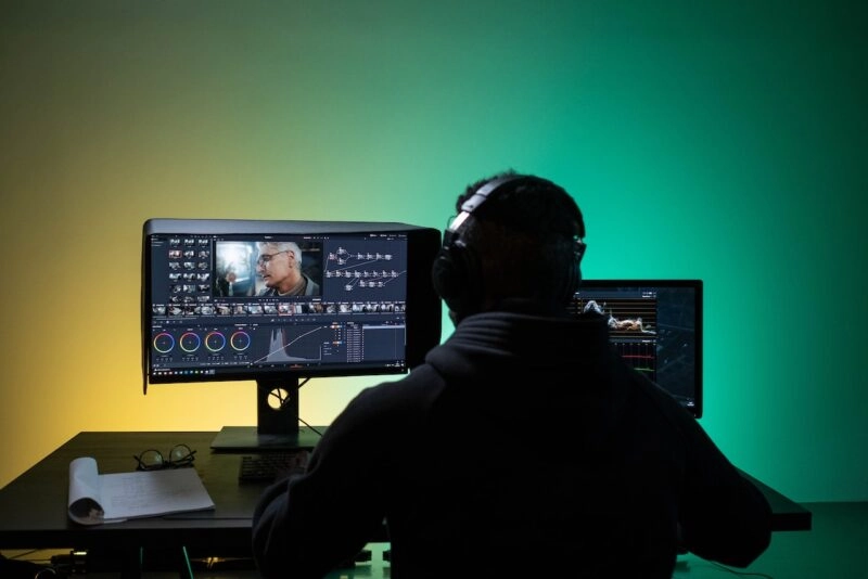 Editor Sits at Their Desk