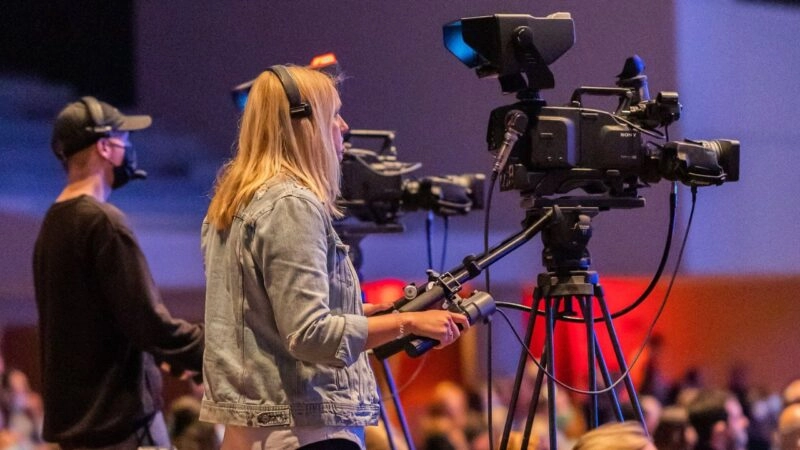 Operating a Camera During a Service at Church