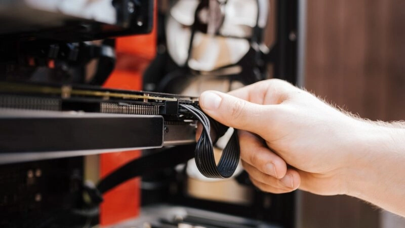 Plugging in a connector
