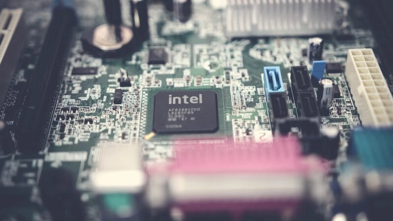The Motherboard of a NUC Computer