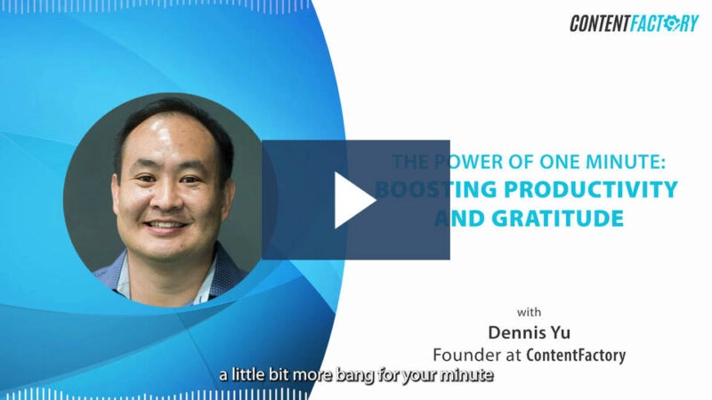 boosting productivity and gratitude