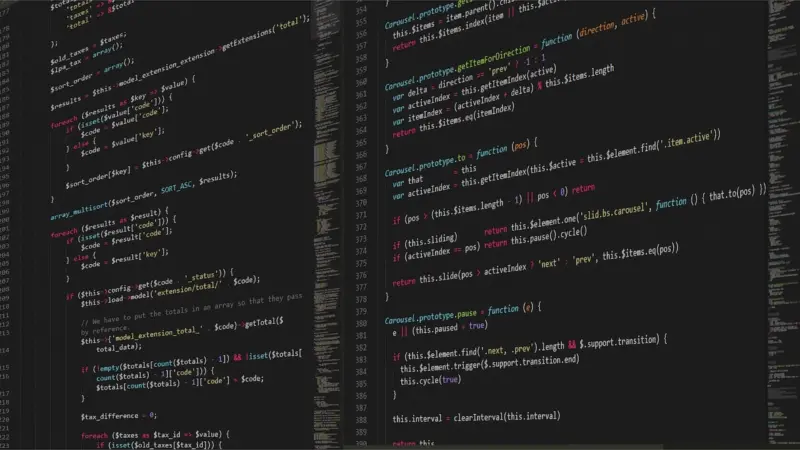 Code on a computer screen
