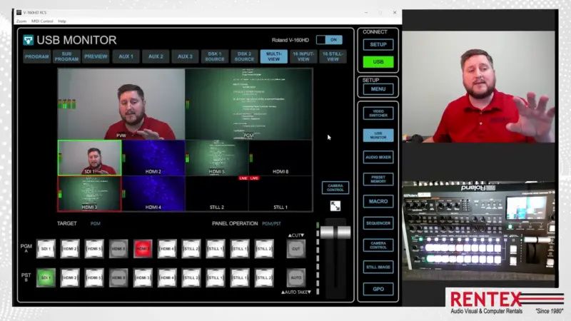 roland v-160hd switcher